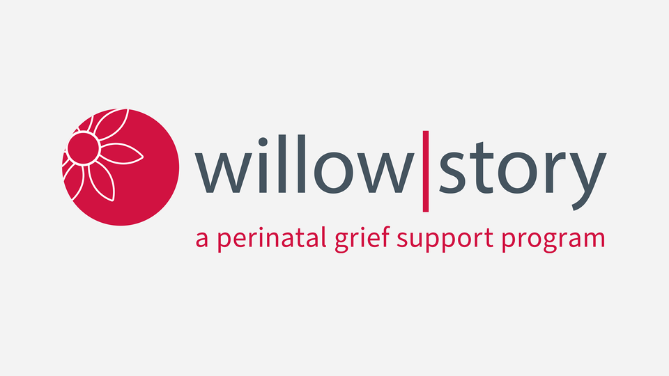 Logo for willow story perinatal grief support program.